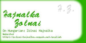 hajnalka zolnai business card